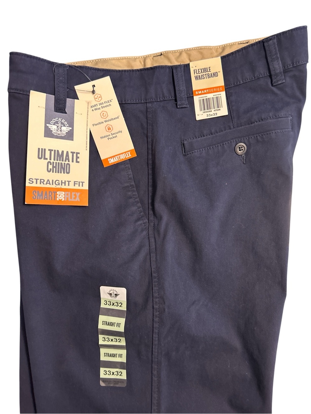 Dockers Ultimate Chino Straight Fit - Navy Blue, 33X32